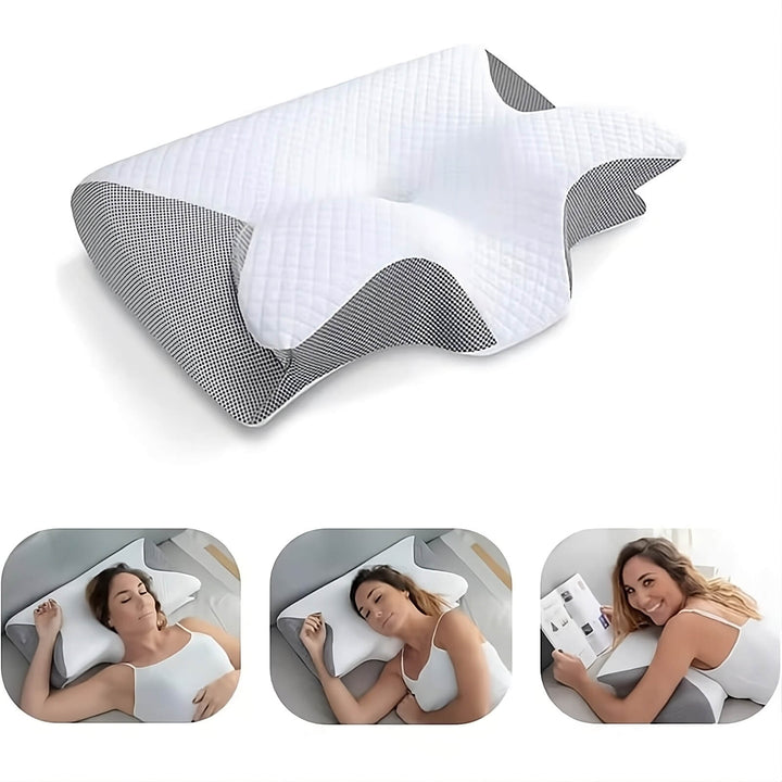 RelaxNek Ergonomisk Minne Skumpute – Støtte for Nakke og Rygg | Skanto