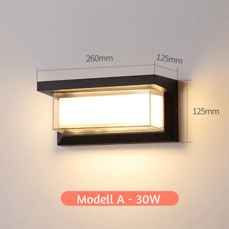 Moderne utendørs vegglampe for hage og terrasse | Skanto