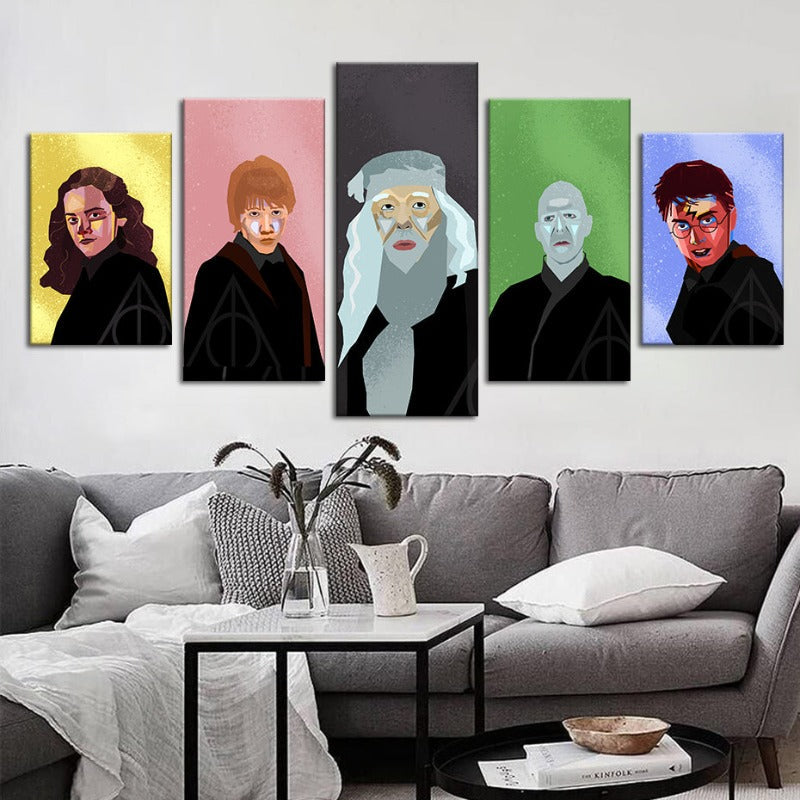 Harry Potter karakterer - lerret veggkunst maleri