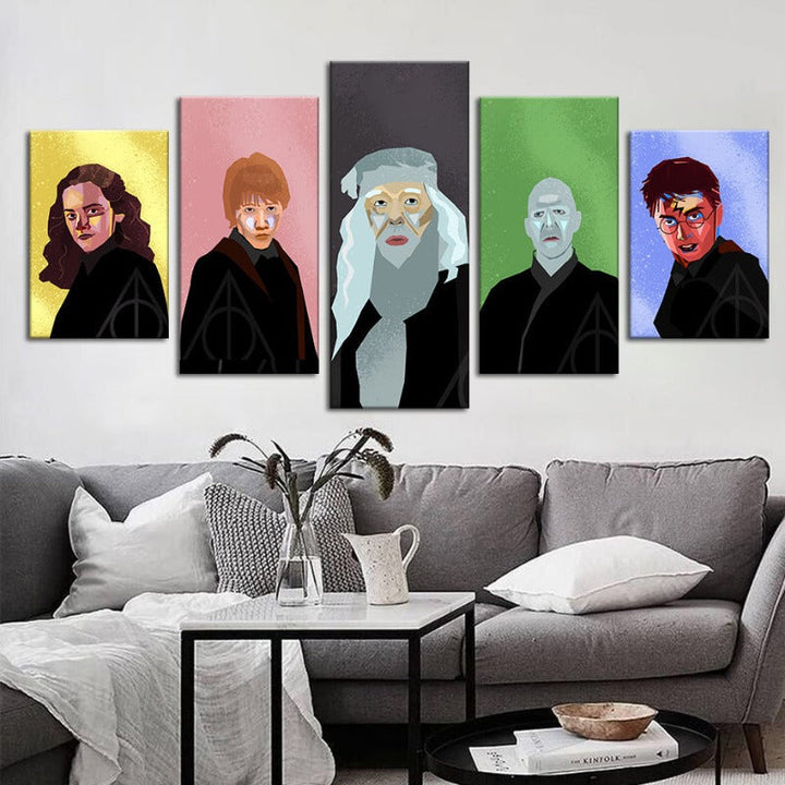 Harry Potter karakterer - lerret veggkunst maleri