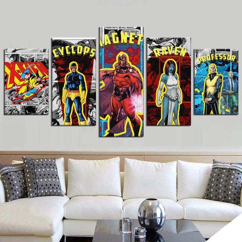 Marvel Comic Superhelter - Lærret Veggkunst Maleri