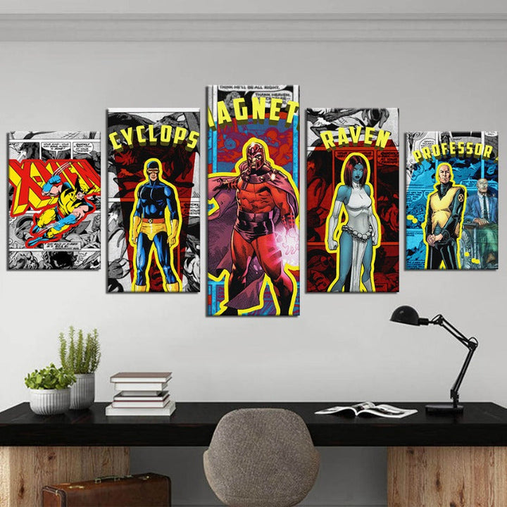 Marvel Comic Superhelter - Lærret Veggkunst Maleri
