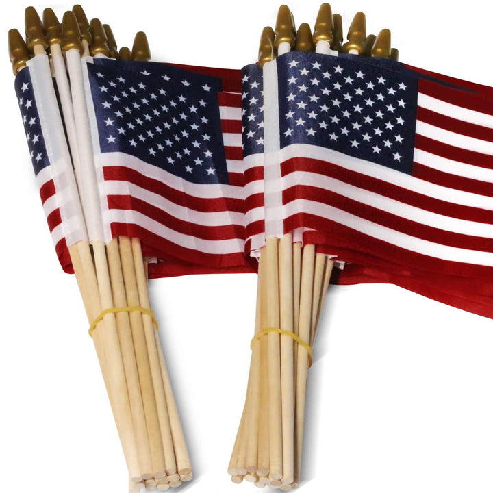 Skanto | 100-Pack: USA 4x6 i tre pinneflagg