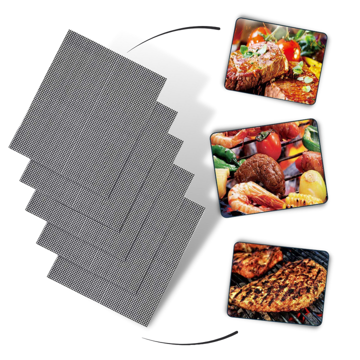Skanto | Teflon Non-stick BBQ Grill Mesh Mat for gjenbrukbar rengjøring