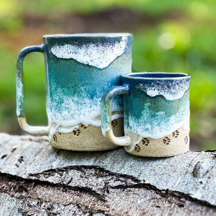 Paw 3D Utskrevet Keramisk Kystlinje Kaffe Mugge | Skanto