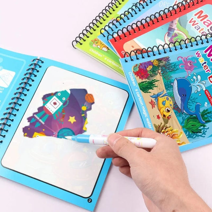Magic Water Coloring Drawing Book Skanto