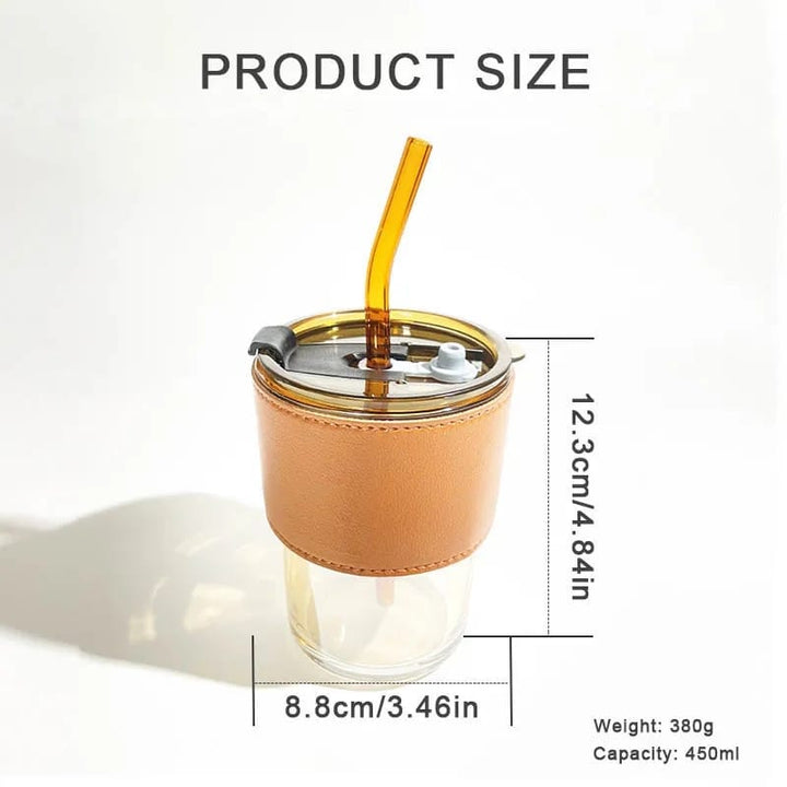 Stilren og Reusable Kaffe-kopp (450ml) Glass Tumbler Skanto