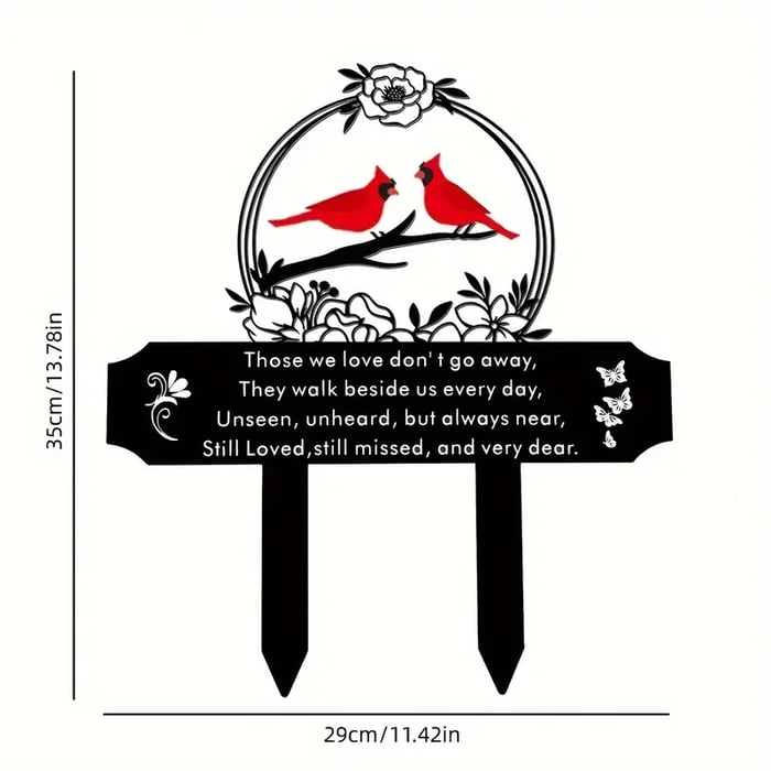 Skanto | Metal Cardinal Cemetery Memorial Stake
