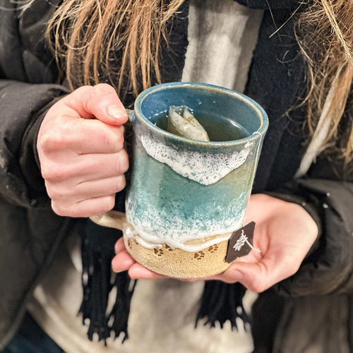 Paw 3D Utskrevet Keramisk Kystlinje Kaffe Mugge | Skanto