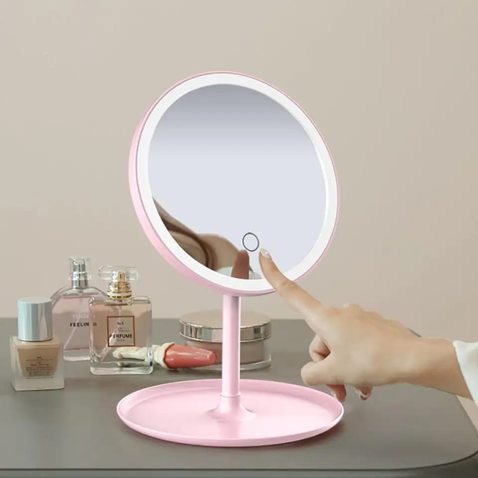 Selfie Ring Light med Makeup Speil & Telefon Holder Kit Skanto