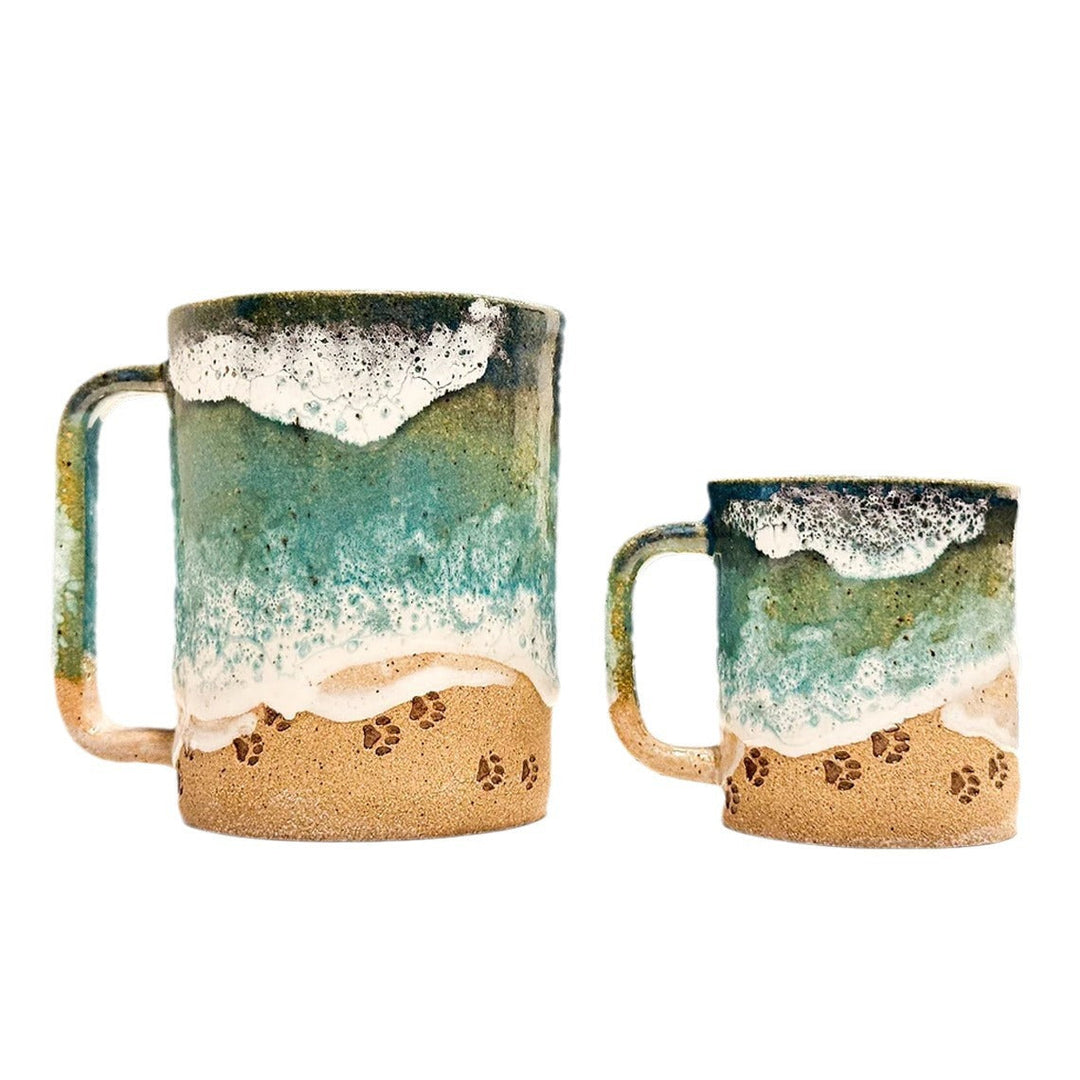 Paw 3D Utskrevet Keramisk Kystlinje Kaffe Mugge | Skanto