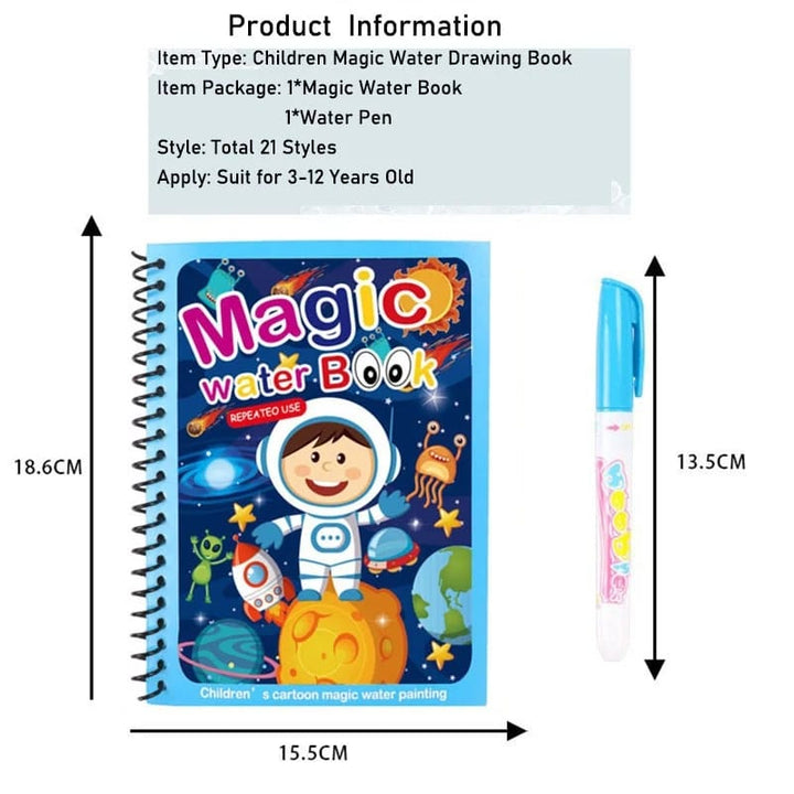Magic Water Coloring Drawing Book Skanto