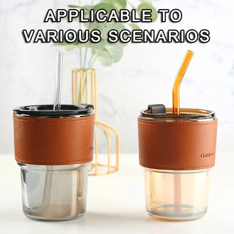 Stilren og Reusable Kaffe-kopp (450ml) Glass Tumbler Skanto