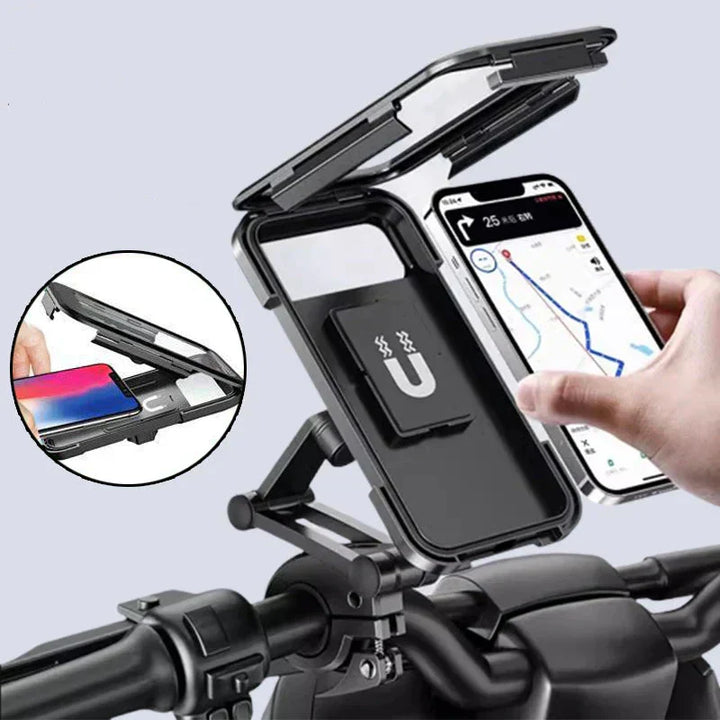 RideCharge Pro – Wasserdichte Handyhalterung with USB-Anschluss og 15-W-Wireless-Ladefunksjon for Fahrräder and E-Bikes
