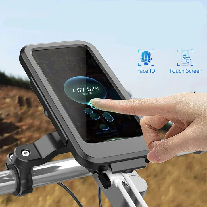 RideCharge Pro – Wasserdichte Handyhalterung with USB-Anschluss og 15-W-Wireless-Ladefunksjon for Fahrräder and E-Bikes