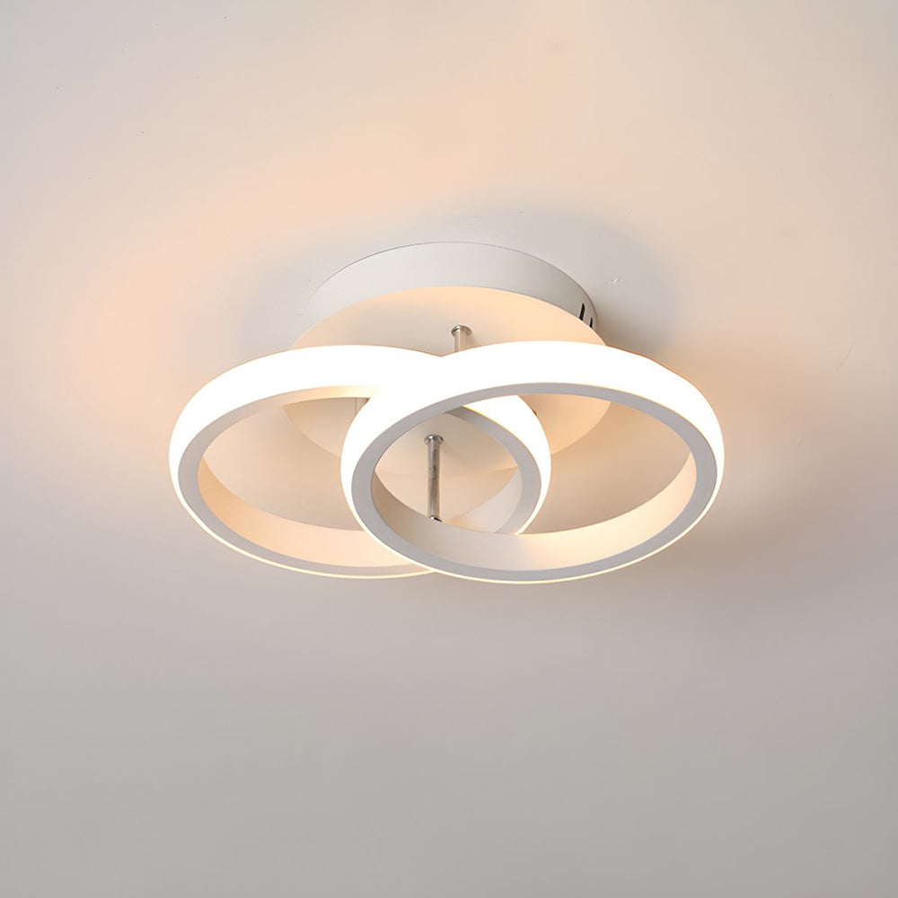 Deckenleuchte med LED-belysning, svart metallrahmen