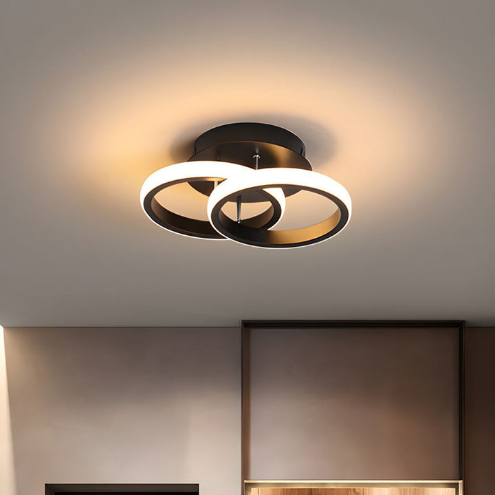 Skanto | Taklampe med LED svart metallramme