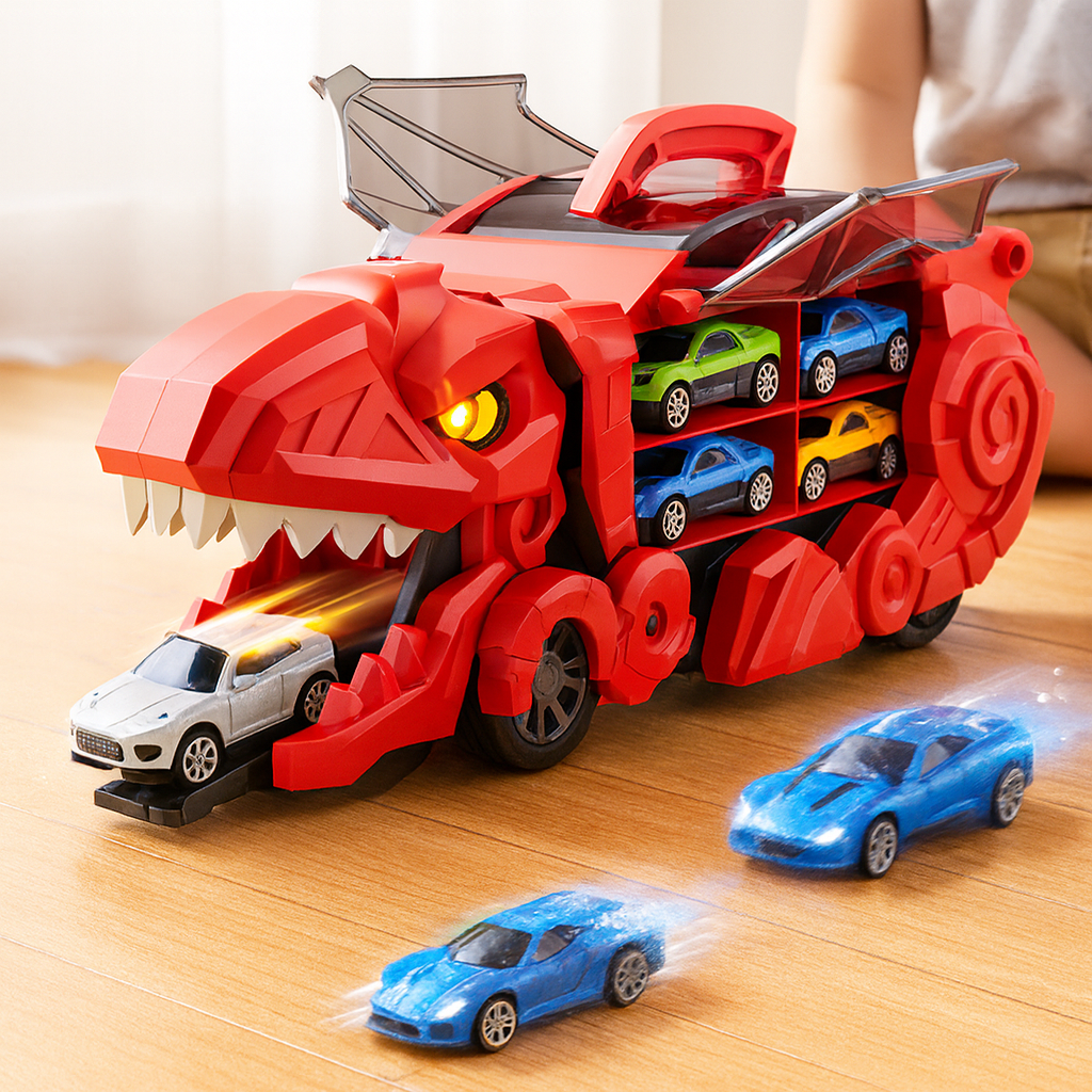 Skanto | Leke Bil Dinosaur Transformer Truck Lekesett