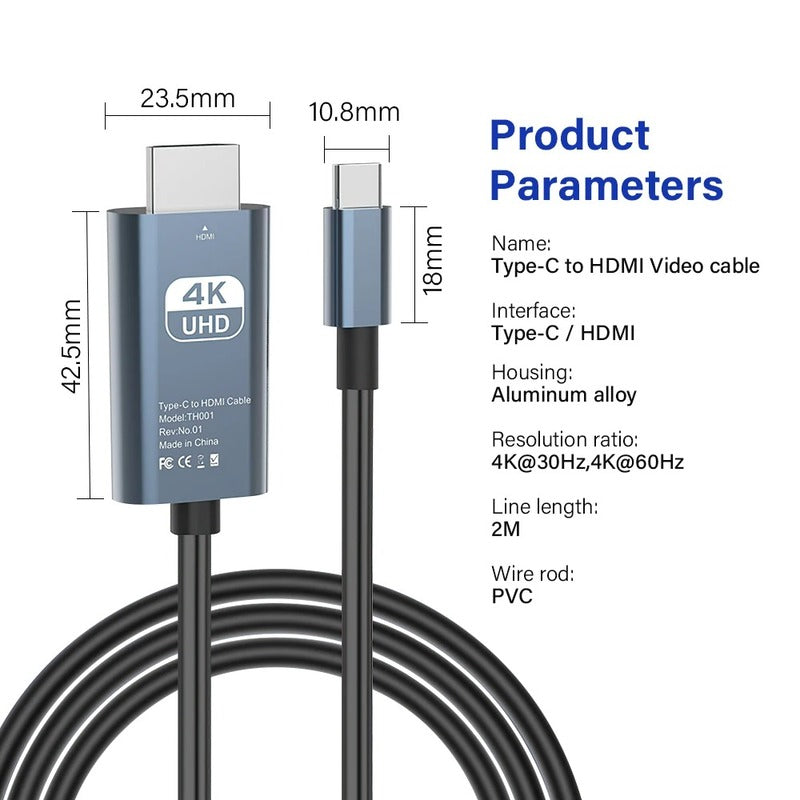 Skanto | Usb C til Hdmi-kabel Cool Running Hdmi til USB C