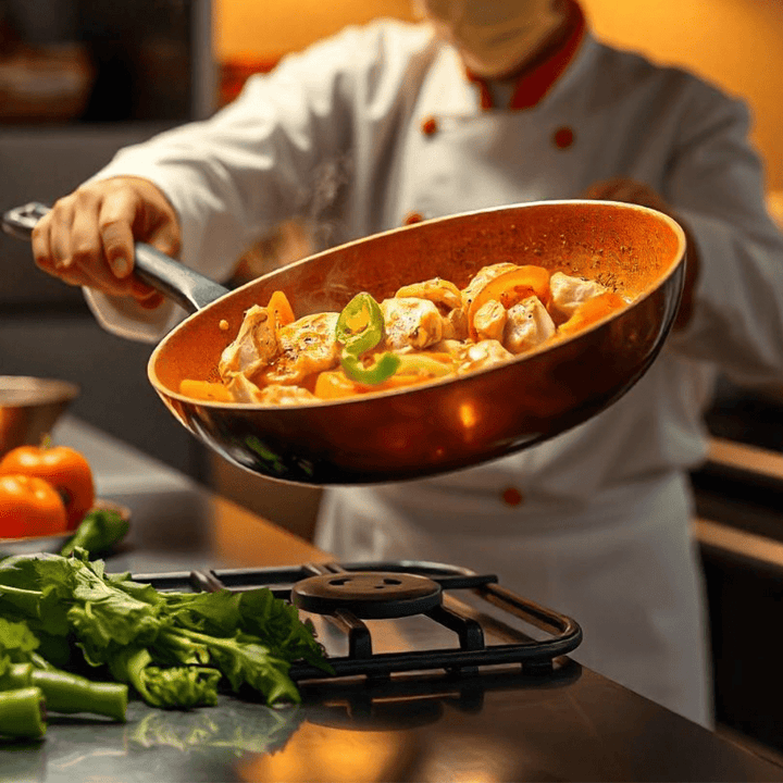 Skanto | Profesjonell kobberpanne med non-stick belegg og perfekt varmefordeling