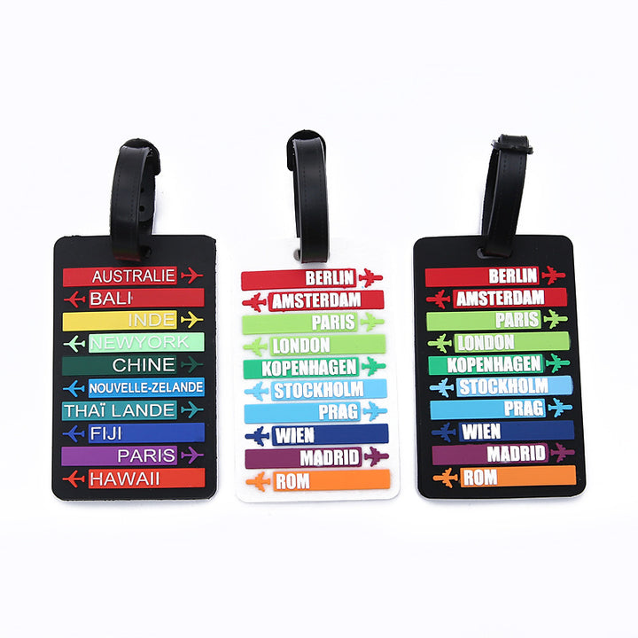 Unisex bagasjelapp med bymotiver Skanto