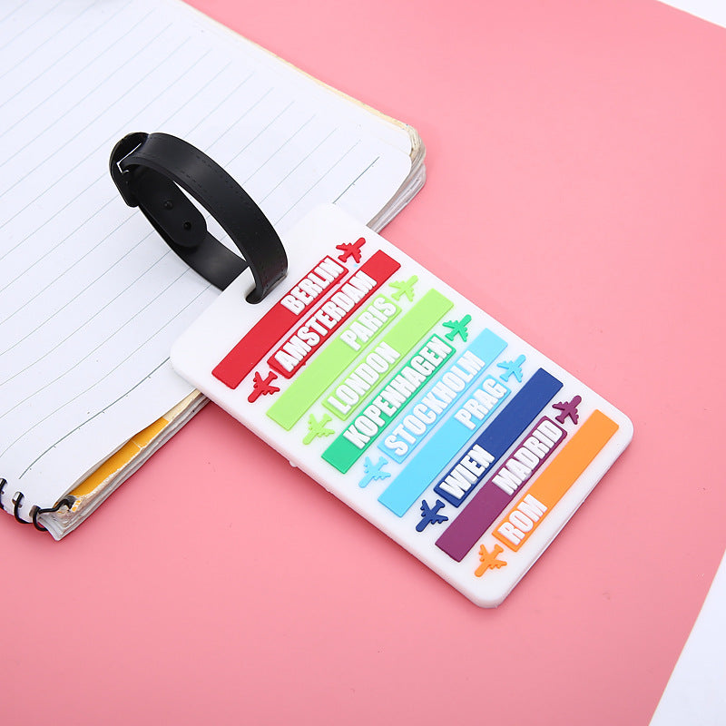 Unisex World City Theme Luggage Tag Skanto