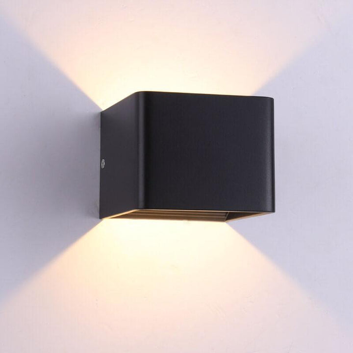 Moderne LED-Mini-vegglampe (kvadratisk) | Aluminium | Multifunksjonell belysning for stue og soverom