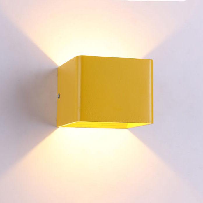 Moderne LED-Mini-vegglampe (kvadratisk) | Aluminium | Multifunksjonell belysning for stue og soverom