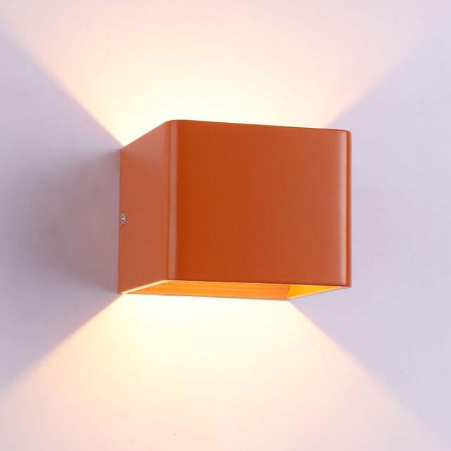 Moderne LED-Mini-vegglampe (kvadratisk) | Aluminium | Multifunksjonell belysning for stue og soverom