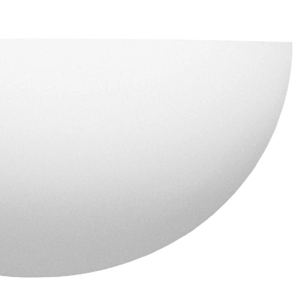Skanto | Hvit gips vintage halv-rund halv-måne malbar veggspotlight 30cm