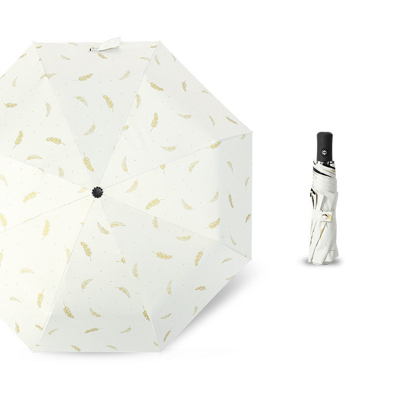 Damen Automatischer Regenschirm mit eleganter Feder-Design Skanto