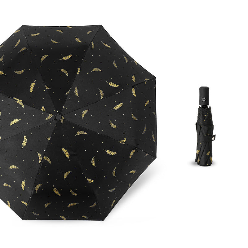 Damen Automatischer Regenschirm mit eleganter Feder-Design Skanto