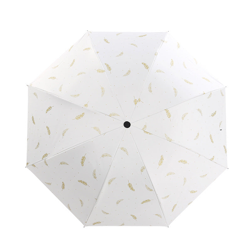 Damen Automatischer Regenschirm mit eleganter Feder-Design Skanto