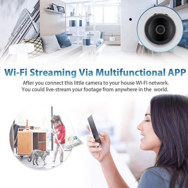 Skanto | MINIGUARD CAM – 1080p Mini Kamera med Magnetfeste & Nattmodus