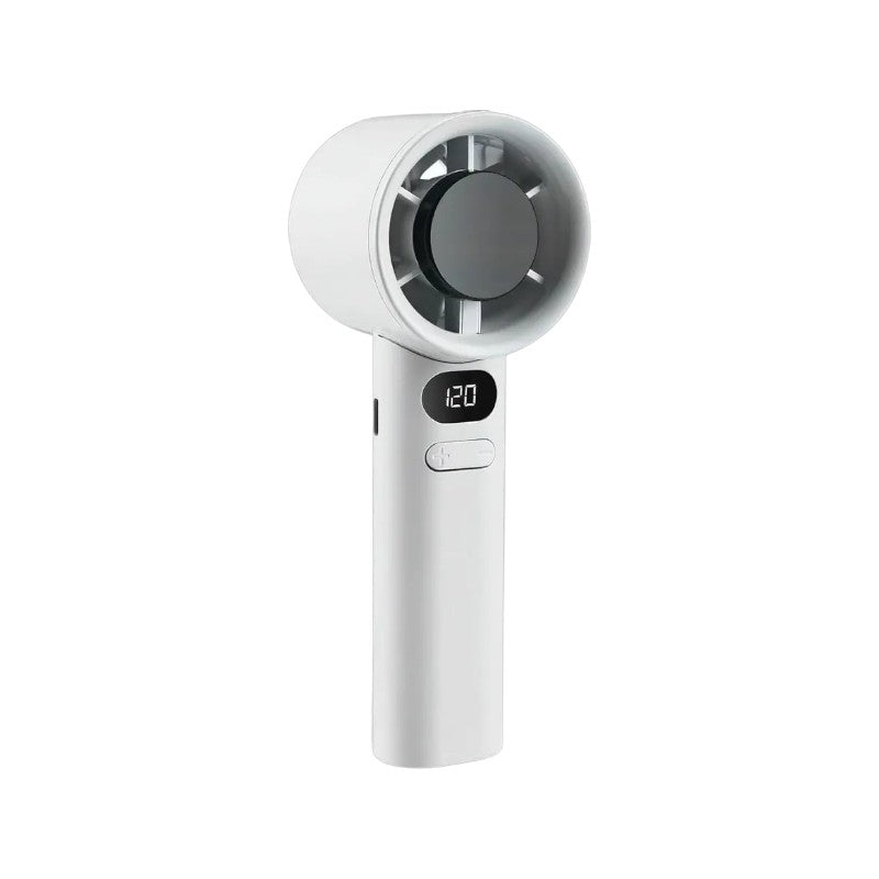 MTech Håndholdt Høyhastighetsvifte – Oppladbar USB Mini Vifte med 120 Hastigheter & Skjerm | Skanto