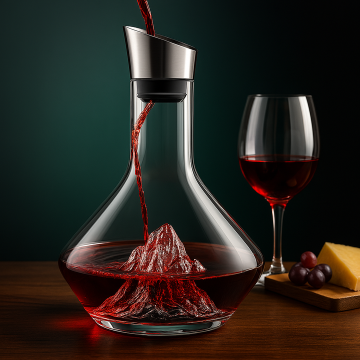Skanto | Vinkaraffel av Krystallglass med Moderne Design