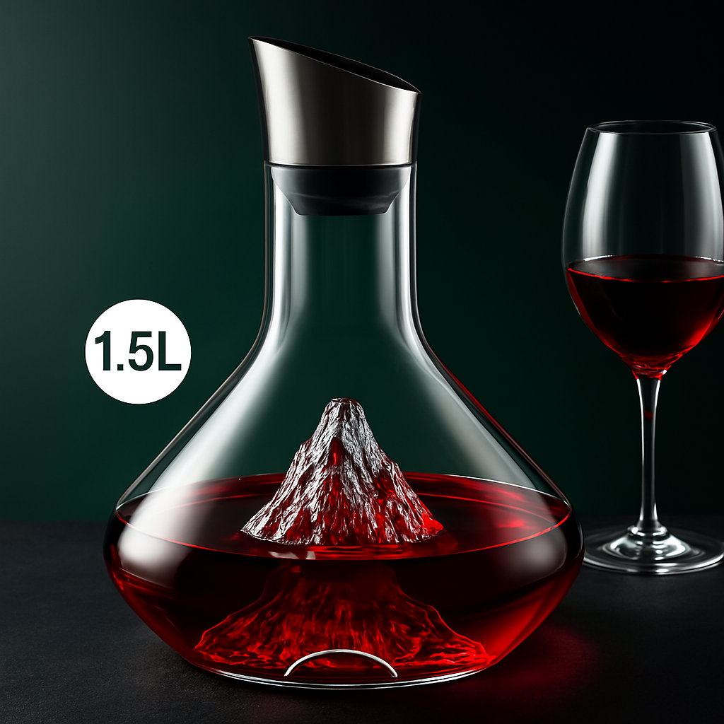 Skanto | Vinkaraffel av Krystallglass med Moderne Design