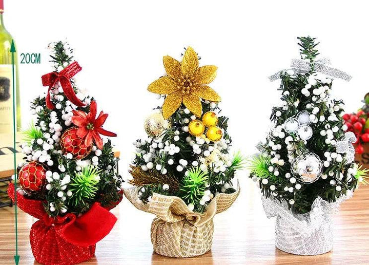 Skanto | Julepynt Tre 20cm Mini Juledekorasjon Tre Julaften Mall Dekorasjon Skrivebord Pynt Lite Tre
