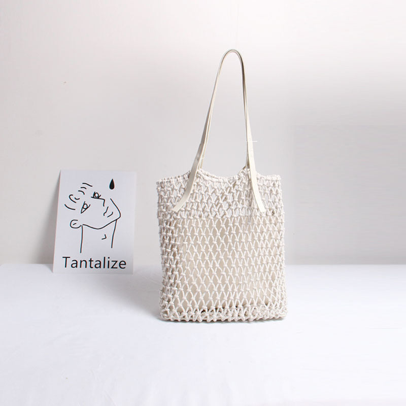 Håndlaget Makramé Tote Bag Skanto