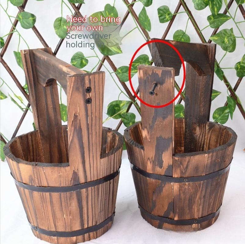 Skanto | Trebøtteplantekasse i fatadesign for hage og terrasse – Dekorative blomsterpotter laget av tre