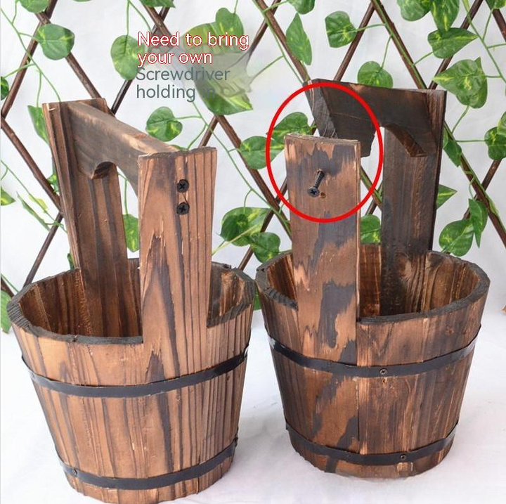 Skanto | Trebøtteplantekasse i fatadesign for hage og terrasse – Dekorative blomsterpotter laget av tre