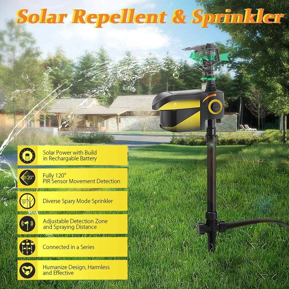 Skanto | Solcelledrevet bevegelsesaktivert sprinkler for hjort og hage skadedyravskrekking