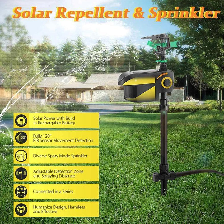 Skanto | Solcelledrevet bevegelsesaktivert sprinkler for hjort og hage skadedyravskrekking