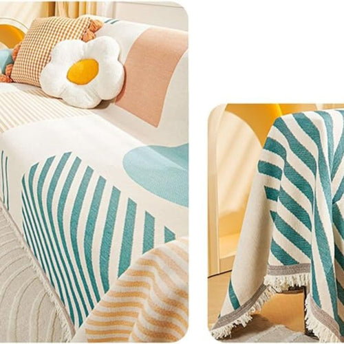 Skanto | Meringue Chenille Geometri Sofa Deksel