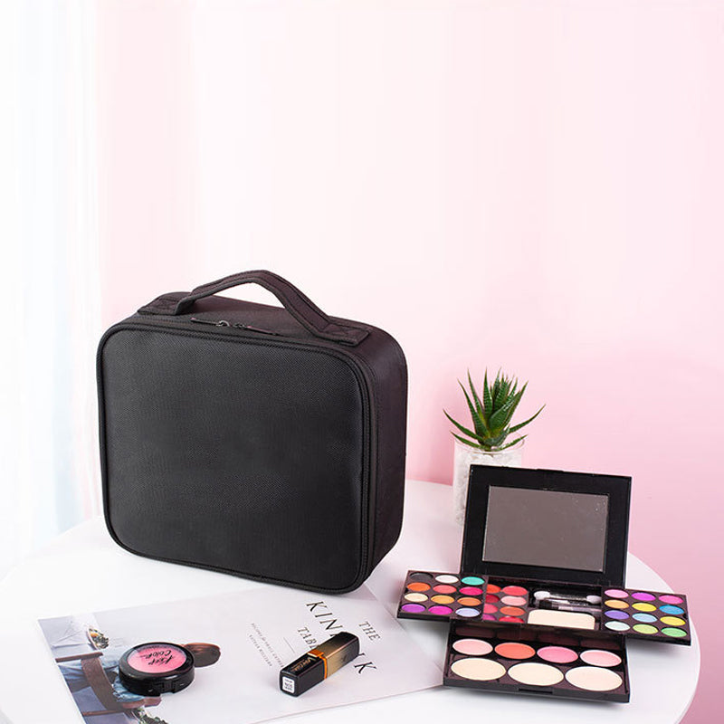 Makeup kosmetikk oppbevaringsboks med justerbar rom | Skanto