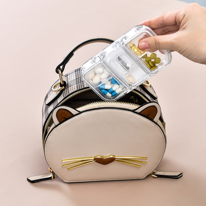 Rektangulær Pill Case Organizer Beholder | Skanto