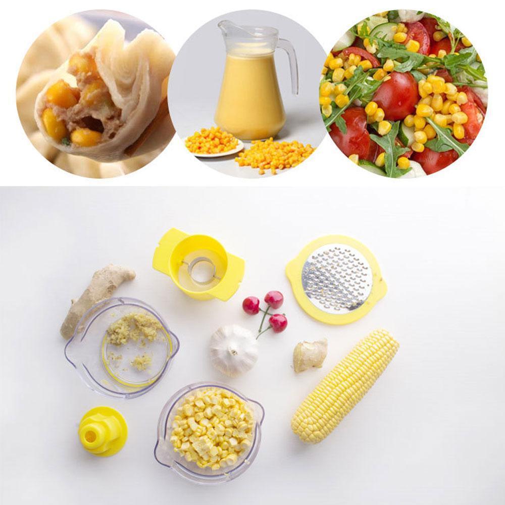 Cob Corn Stripper Med Innebygd Målebeger Og Rivejern | Skanto