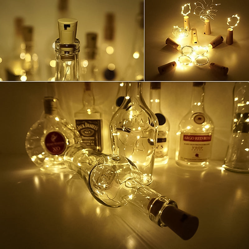 Skanto | LED Flaske Lys Kork Natt Lys DIY Dekor Gave