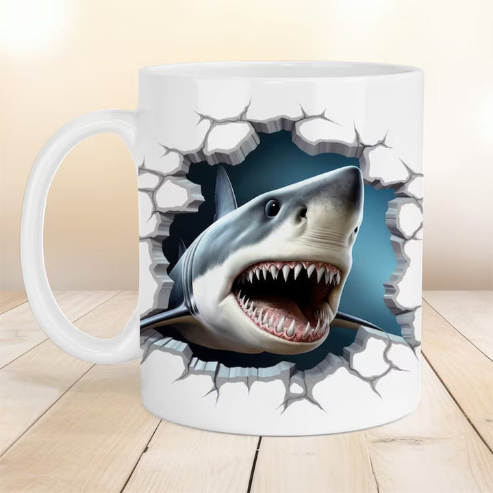 3D Ocean Beach Break Through Theme Kaffeekopp | Skanto