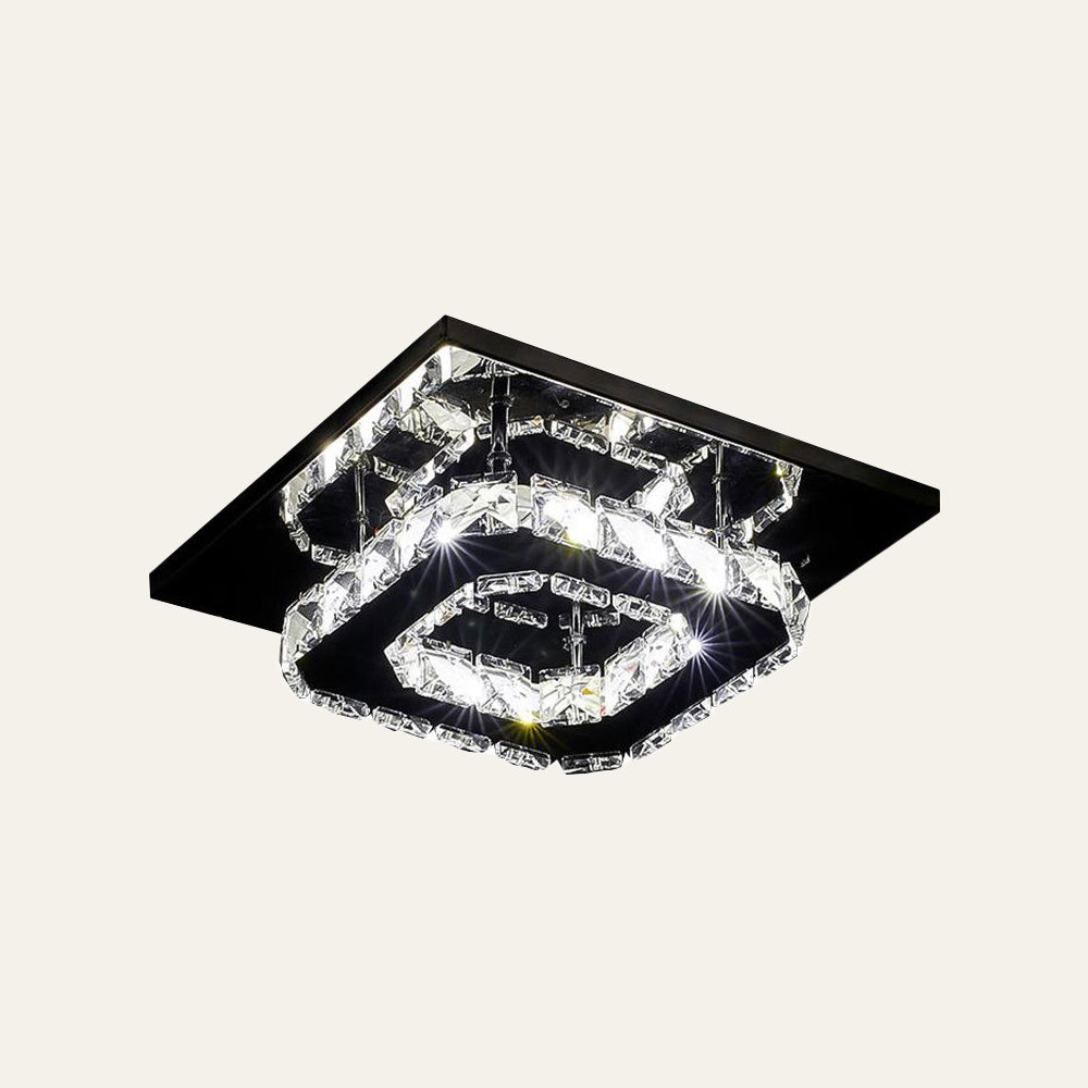 Moderne LED-Deckenleuchte med Kristalloptik
